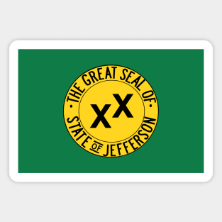 Jefferson State Flag - Proposed Pacific State of Jefferson T-shirt Oregon History Northern California Exit Magnet